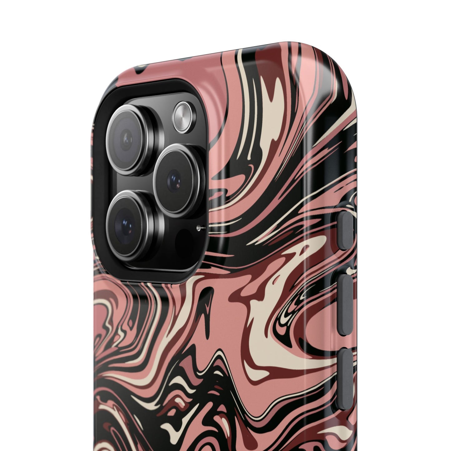 Black Cherry Swirl Design iPhone Phone Case, MagSafe Magnetic Tough Cases,  Phone Accessories, Unique Gifts, Protective Phone Covers