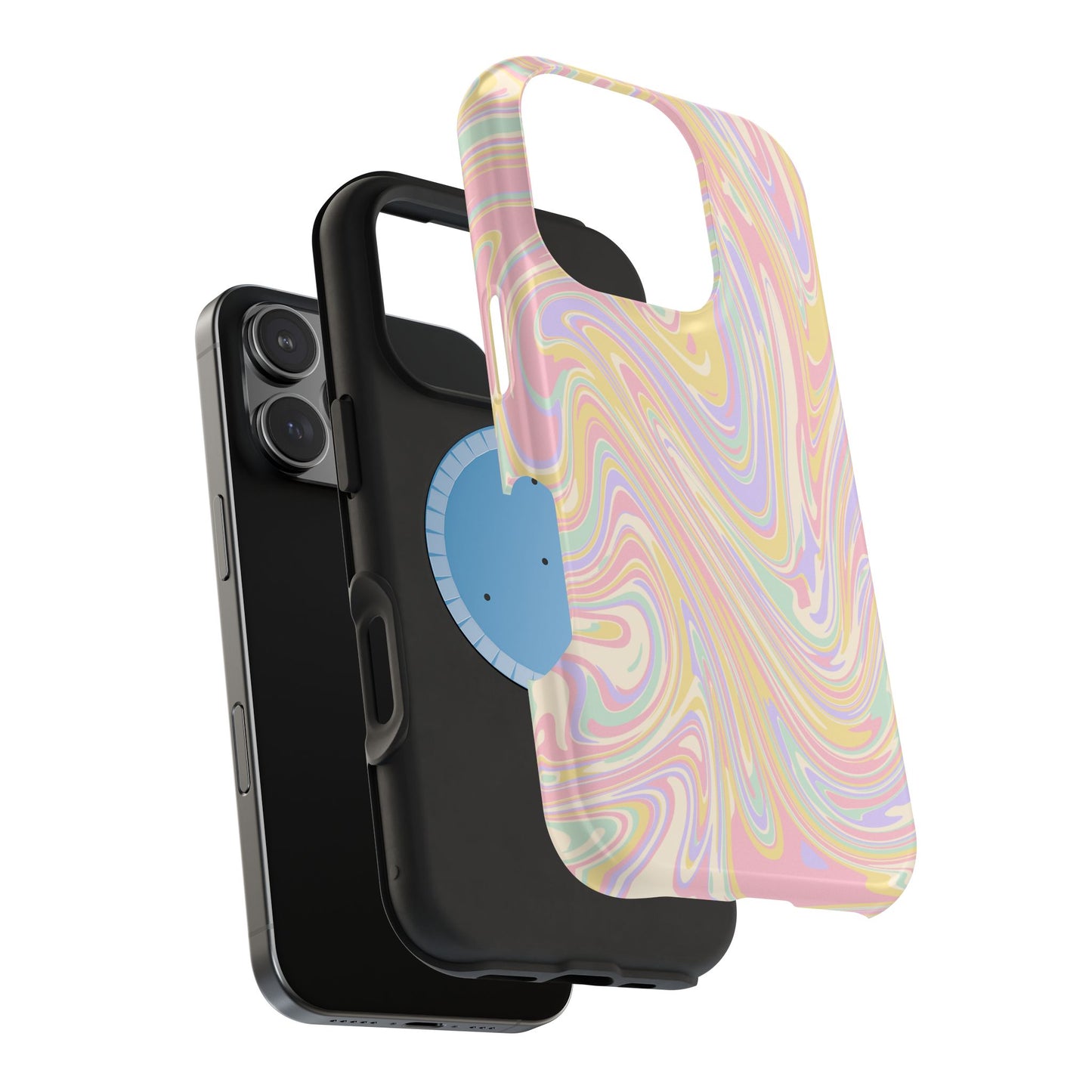 Pastel Swirl Design iPhone Phone Case, MagSafe Magnetic Tough Cases,  Phone Accessories, Unique Gifts, Protective Phone Covers, Floral Design
