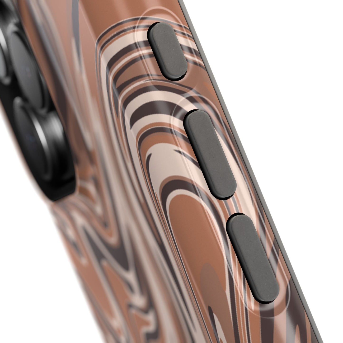 Mocha Latte Swirl Design iPhone Phone Case, MagSafe Magnetic Tough Cases,  Phone Accessories, Unique Gifts, Protective Phone Covers