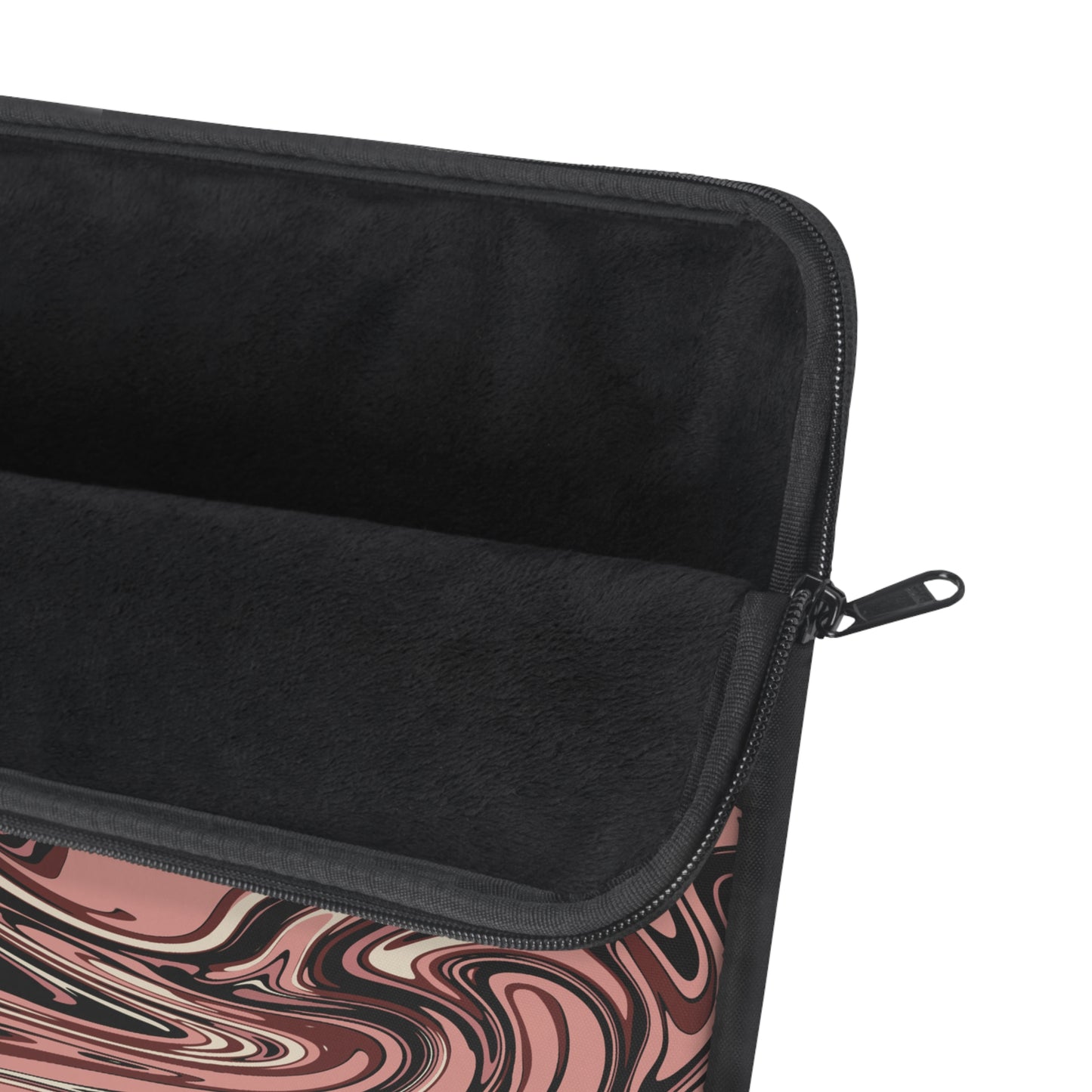 Black Cherry Swirl Pattern Laptop Sleeve, Protective Computer Cover, Tech Accessories, Geometric Design Padded Case, Tablet Bag, Gift for Student