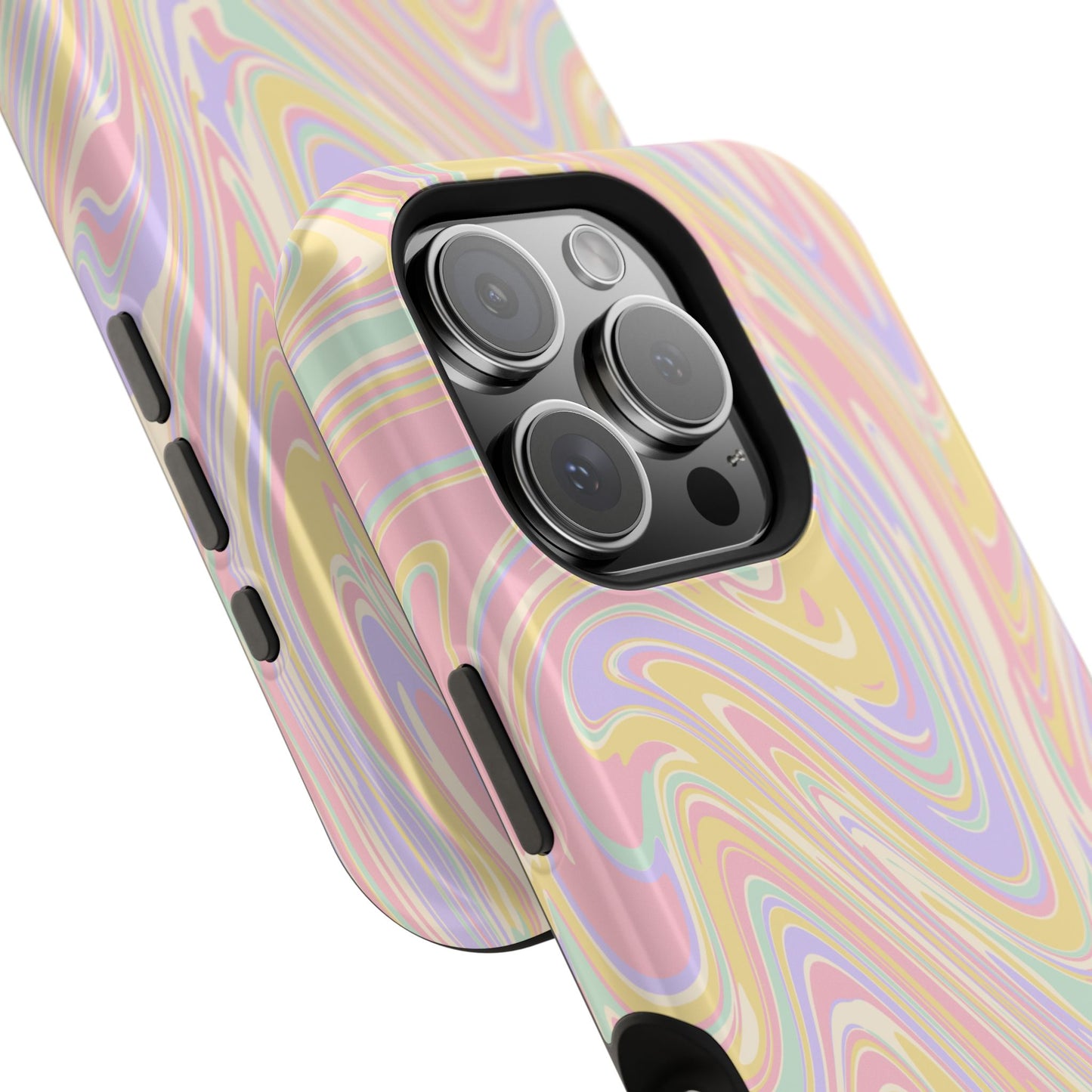 Pastel Swirl Design iPhone Phone Case, MagSafe Magnetic Tough Cases,  Phone Accessories, Unique Gifts, Protective Phone Covers, Floral Design