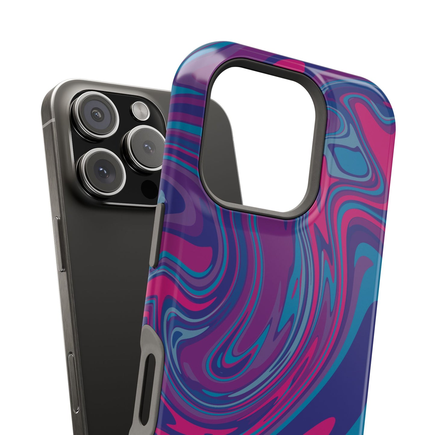 Blueberry Swirl, MagSafe Magnetic Tough Cases, iPhone 16 pro max case, Phone Accessories, Unique Gifts, Protective Phone Covers