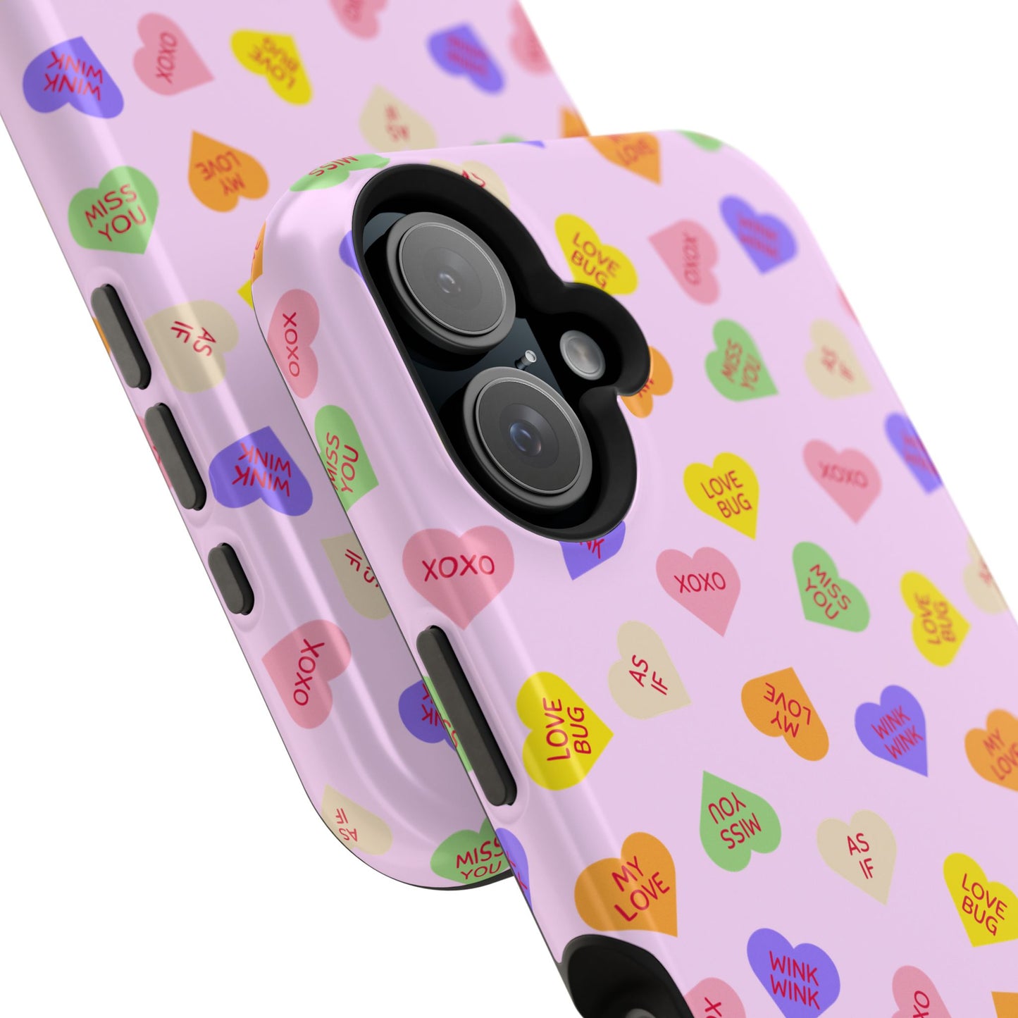 Sweet Candy Hearts, MagSafe Magnetic Tough Cases, iPhone 16 pro max case, Phone Accessories, Valentine's Day, Protective Phone Covers