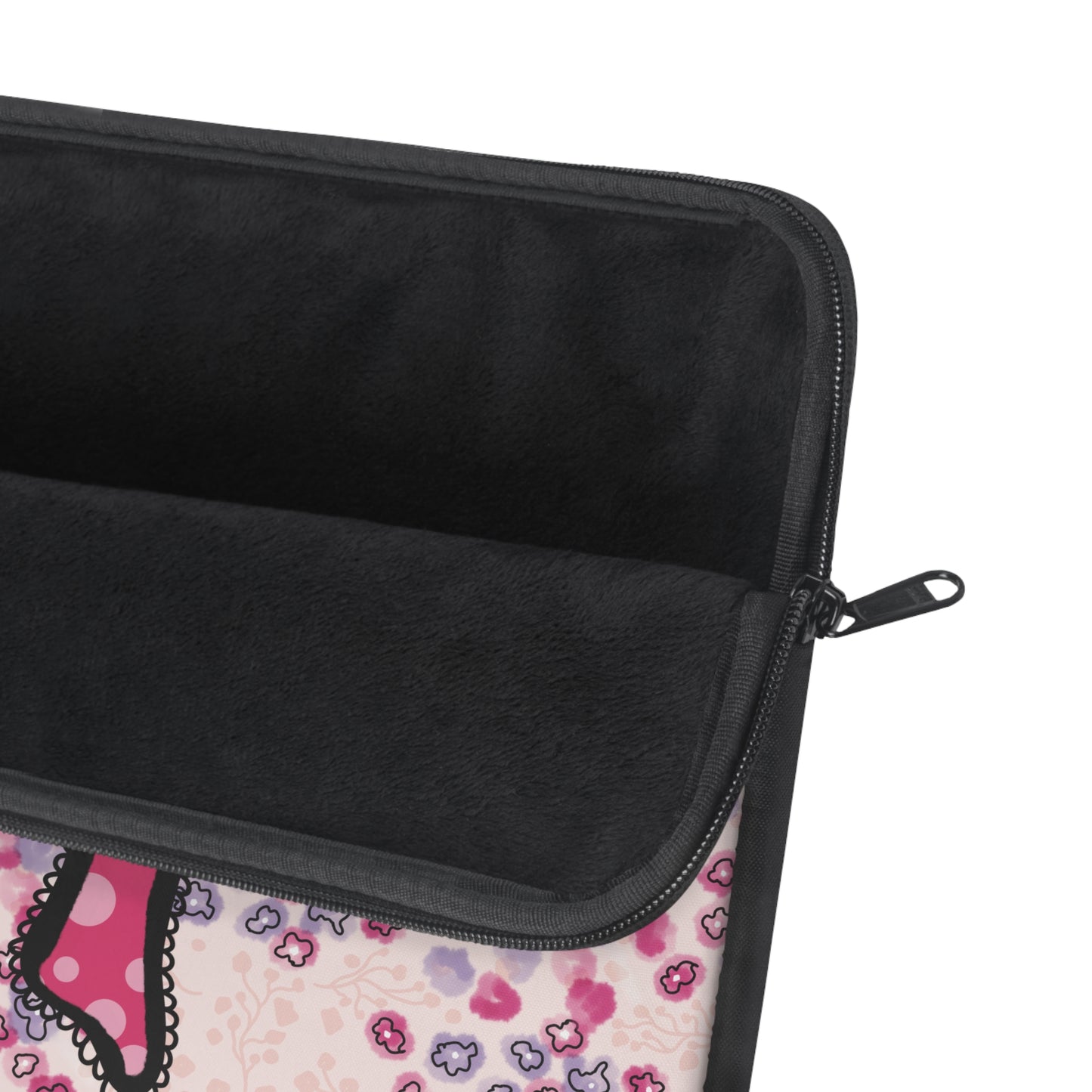 Pink Ruffle Bow Design Laptop Sleeve, Protective Computer Cover, Tech Accessories, Geometric Design Padded Case, Tablet Bag, Gift for Student