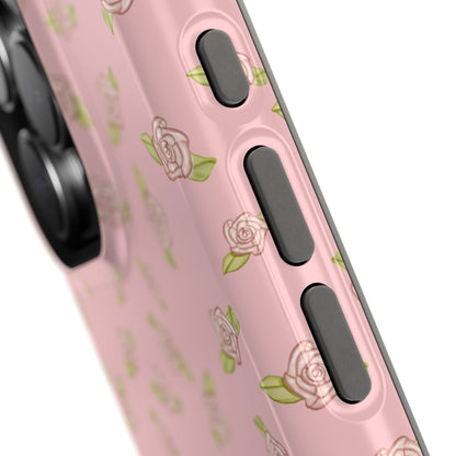 Petal Pink Coquette Pink Rosettes, MagSafe Magnetic Tough Cases,  Phone Accessories, Unique Gifts, Protective Phone Covers, Floral Design