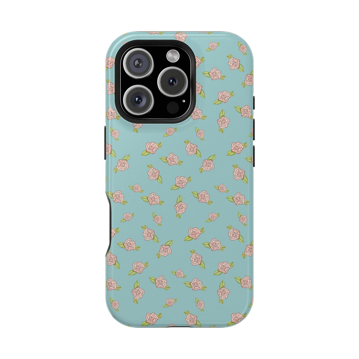 Blue Coquette Pink Rosettes, Magnetic Tough Cases,  Phone Accessories, Unique Gifts, Protective Phone Covers, Floral Design