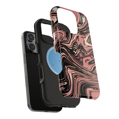 Black Cherry Swirl Design iPhone Phone Case, MagSafe Magnetic Tough Cases,  Phone Accessories, Unique Gifts, Protective Phone Covers