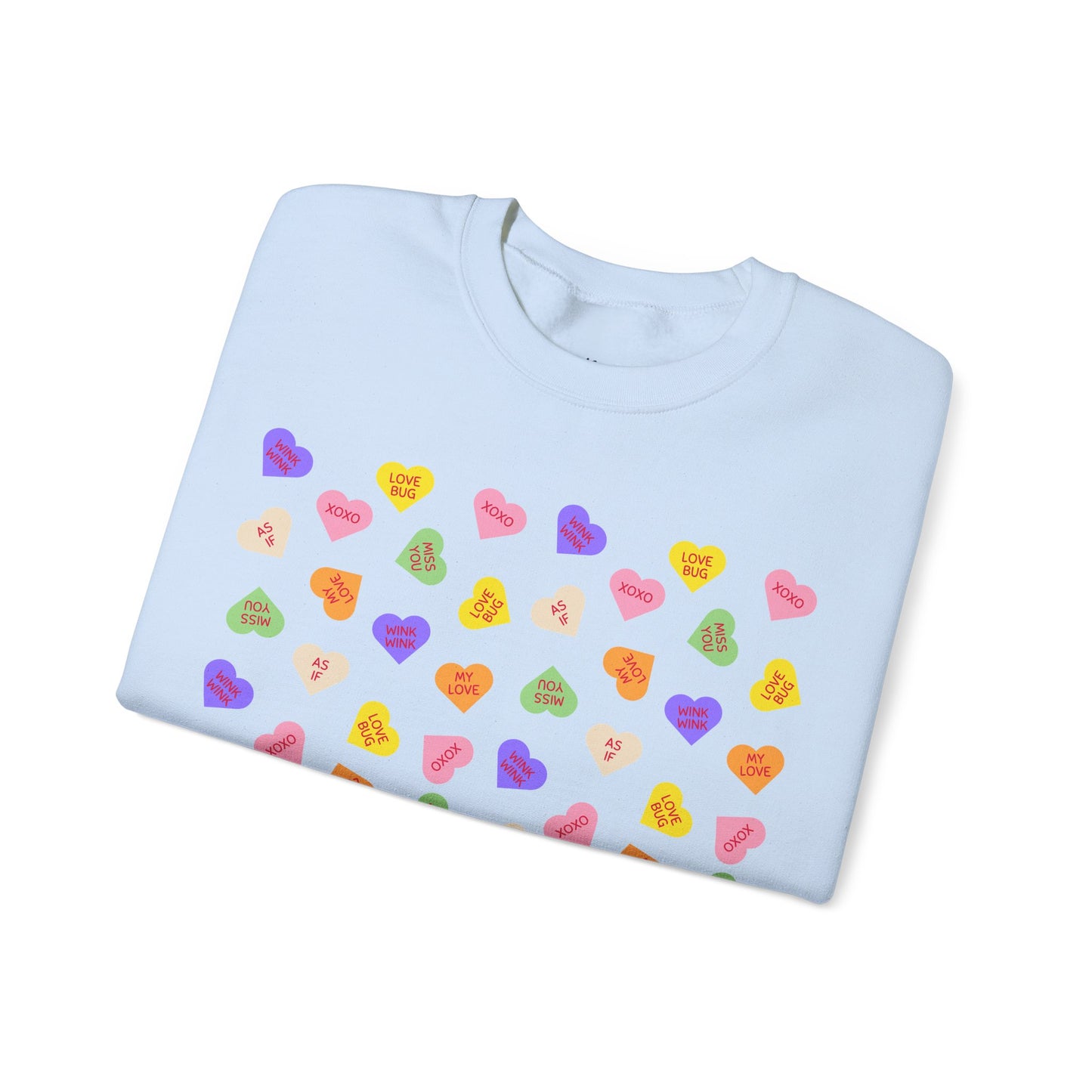 Sweet Heart Candy Valentine Sweatshirt, Crewneck Jumper, Unisex Sweater, Cozy Pullover, Winter Fashion Top