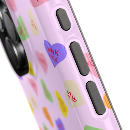 Sweet Candy Hearts, MagSafe Magnetic Tough Cases, iPhone 16 pro max case, Phone Accessories, Valentine's Day, Protective Phone Covers