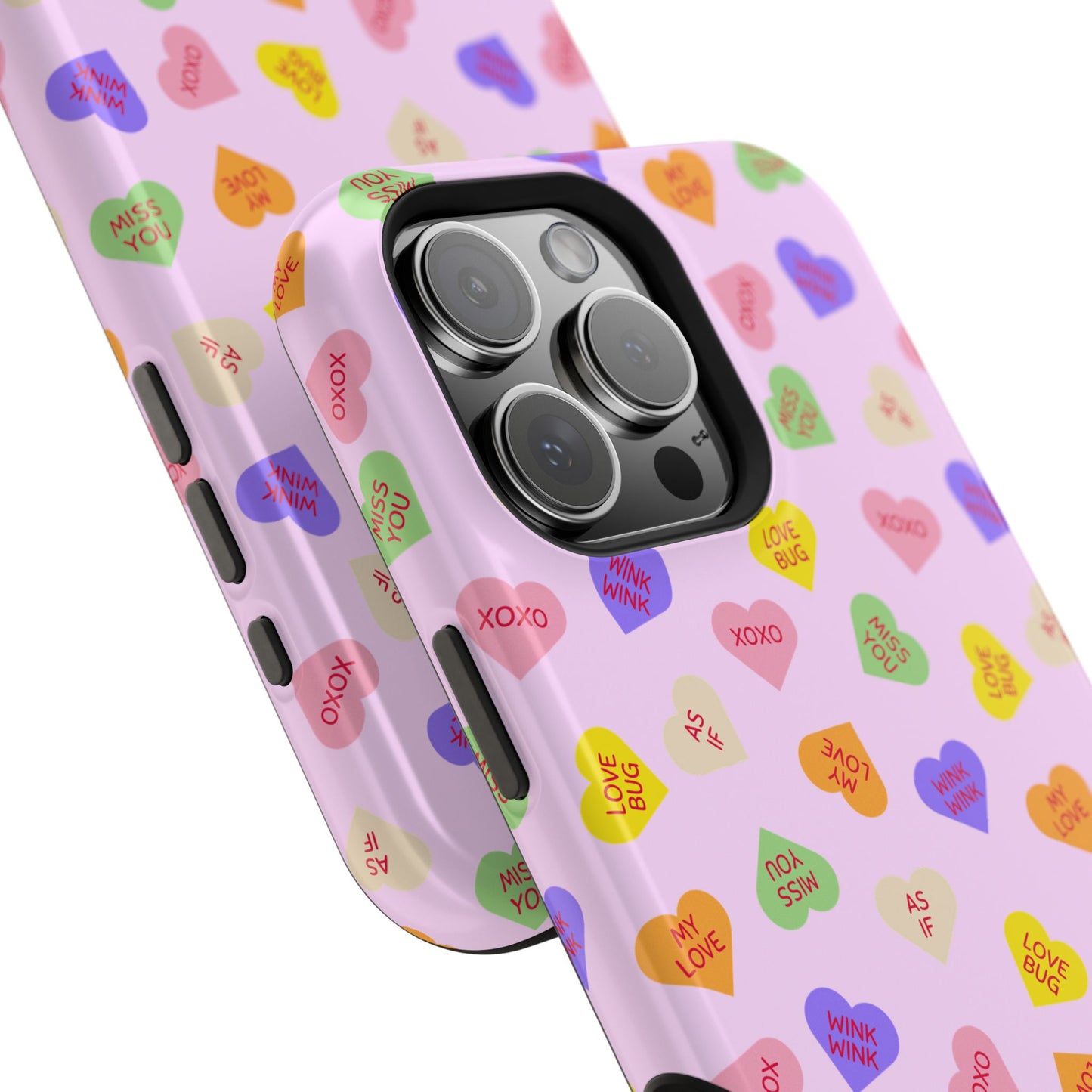 Sweet Candy Hearts, MagSafe Magnetic Tough Cases, iPhone 16 pro max case, Phone Accessories, Valentine's Day, Protective Phone Covers