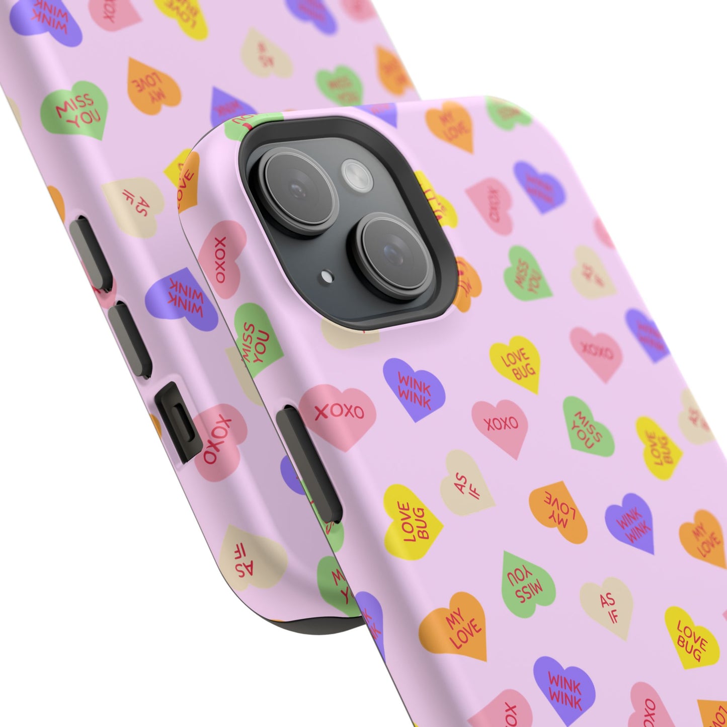Sweet Candy Hearts, MagSafe Magnetic Tough Cases, iPhone 16 pro max case, Phone Accessories, Valentine's Day, Protective Phone Covers