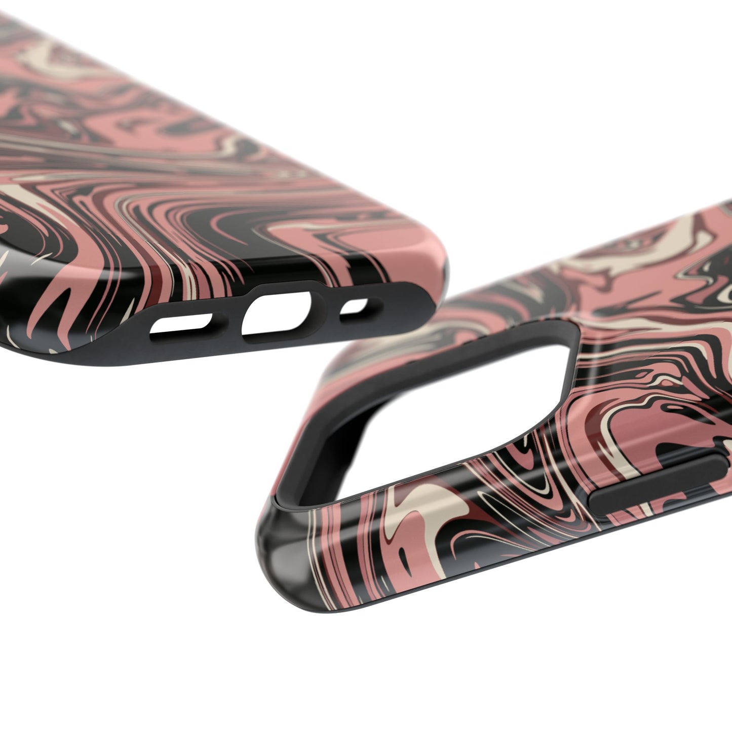 Black Cherry Swirl Design iPhone Phone Case, MagSafe Magnetic Tough Cases,  Phone Accessories, Unique Gifts, Protective Phone Covers